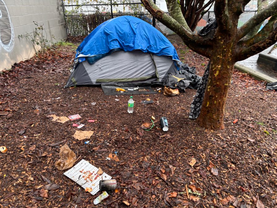 City of Seattle homeless encampment cleanup at Albert Davis, 2026-01-04 (Olympic Hills/Victory Heights)
