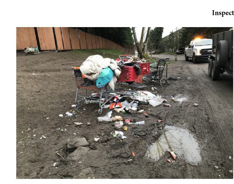 City of Seattle homeless encampment cleanup at Puetz Golf, 2022-02-07 (Haller Lake)
