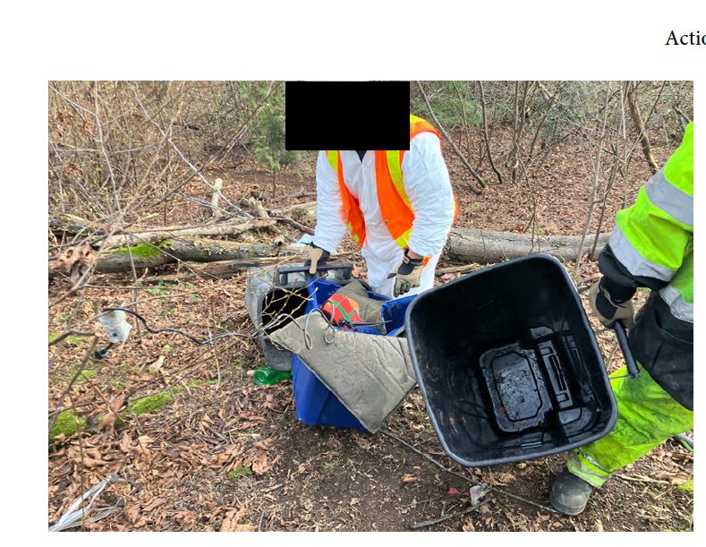 City of Seattle homeless encampment cleanup at Arboretum Washington Park Playfield, 2023-02-13 (Montlake/Portage Bay)