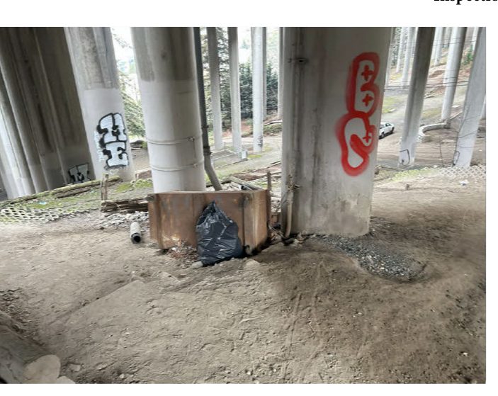 City of Seattle homeless encampment cleanup at I 5 Colonnade, 2025-02-14 (Cascade/Eastlake)