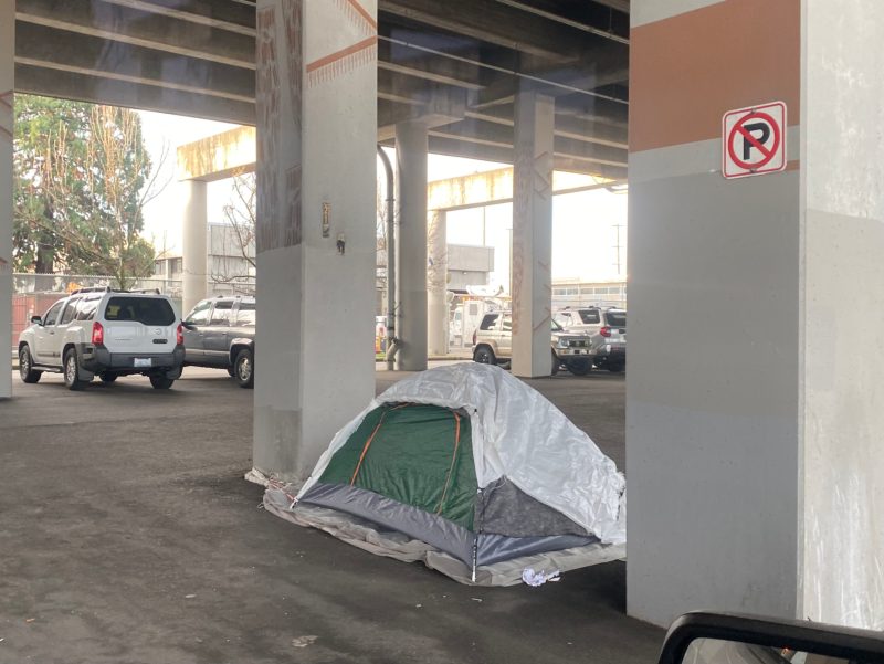 City of Seattle homeless encampment cleanup at s spokane st & 6th ave s, 2026-02-25 (Duwamish/SODO)