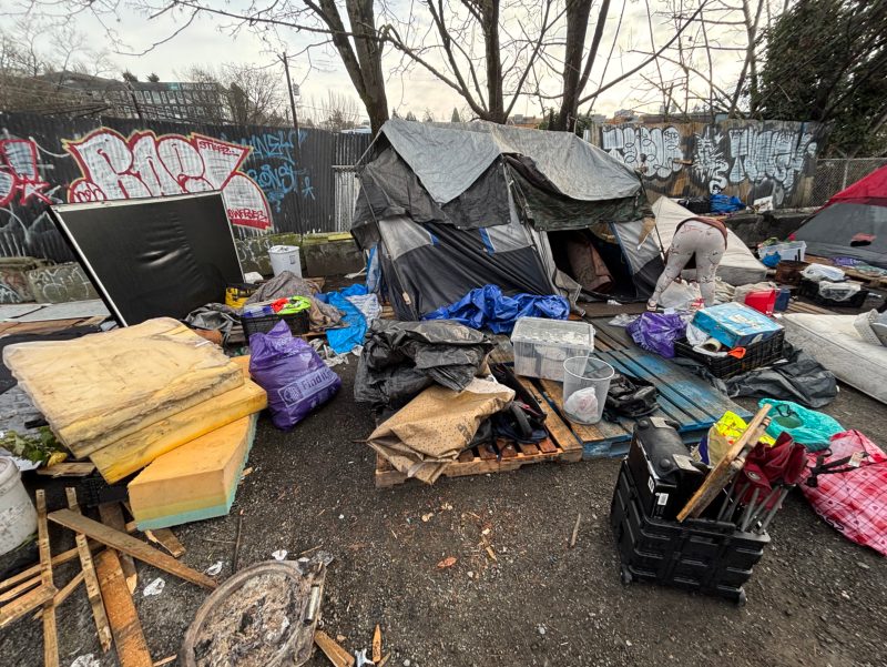 City of Seattle homeless encampment cleanup at poplar pl s & s dearborn st, 2026-03-03 (Judkins Park)