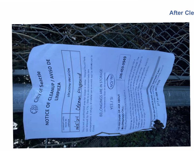 City of Seattle homeless encampment cleanup at Coleman Playground, 2024-03-05 (Mt. Baker/North Rainier)