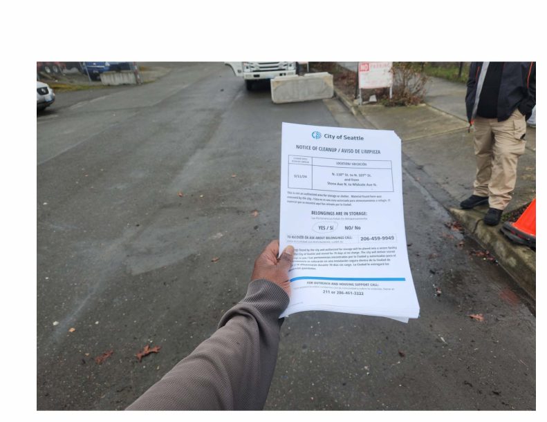 City of Seattle homeless encampment cleanup at midvale ave n & n 107th st, 2024-03-11 (Licton Springs)