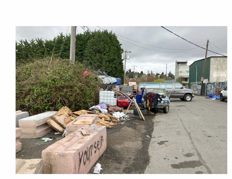 City of Seattle homeless encampment cleanup at nw 41st & burke gilman trail, 2024-04-04 (Fremont)