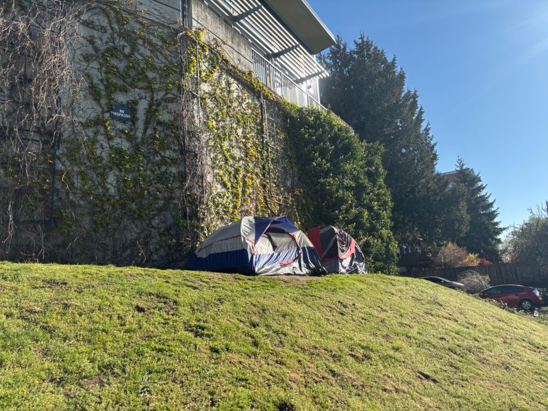 City of Seattle homeless encampment cleanup at West Seattle Stadium, 2026-04-15 (North Delridge)