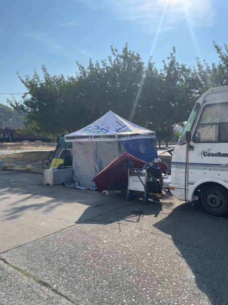 City of Seattle homeless encampment cleanup at Stanley Ave S & S Hardy St, 2026-04-21 (Georgetown)