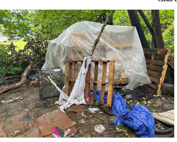 City of Seattle homeless encampment cleanup at 14th ave w & w newton st, 2025-05-23 (Interbay)