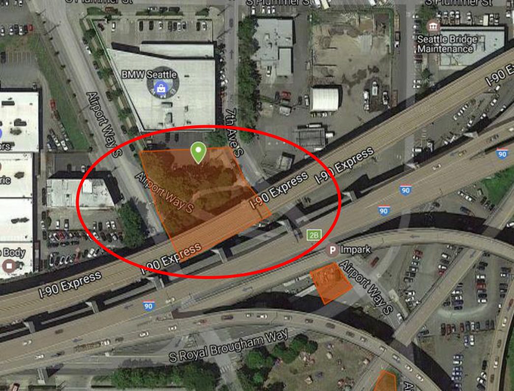 City of Seattle homeless encampment cleanup at Airport Way S of BMW, 2017-06-16 (South Beacon Hill/NewHolly)