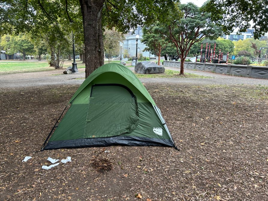 City of Seattle homeless encampment cleanup at Cal Anderson Park, 2025-12-02 (Capitol Hill)